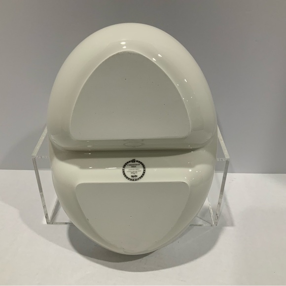 Vintage - Spode Porcelain Christmas Tree Oval Divided Serving Dish, England - Picture 8 of 12